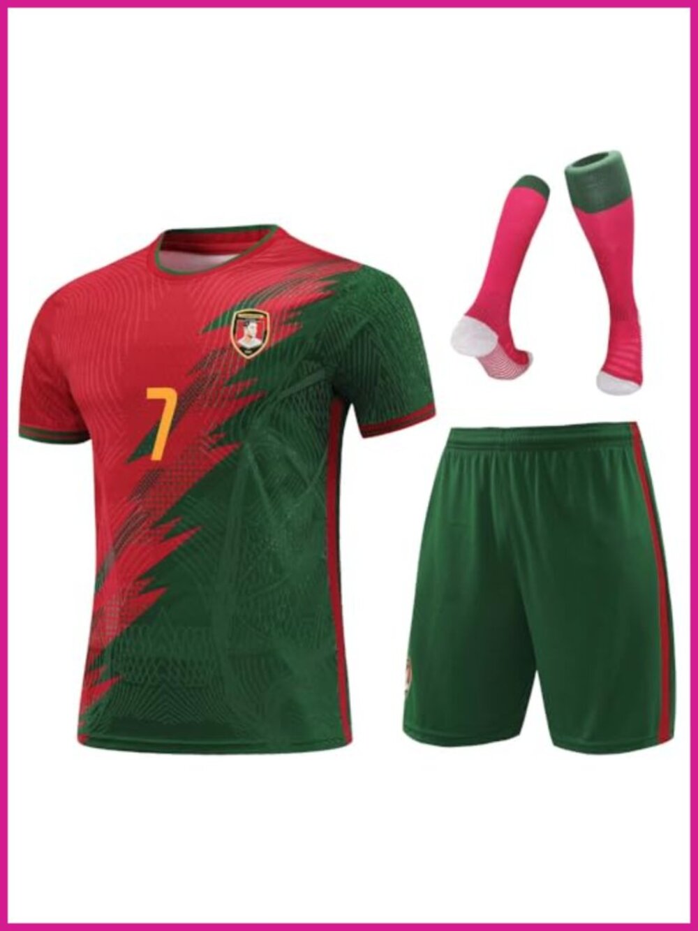 Kids Youth Soccer Jersey Uniform Set Shirt Short Sock Breathable Sport Jersey